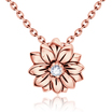 Beautiful flower Shaped CZ Silver Necklace SPE-5250
